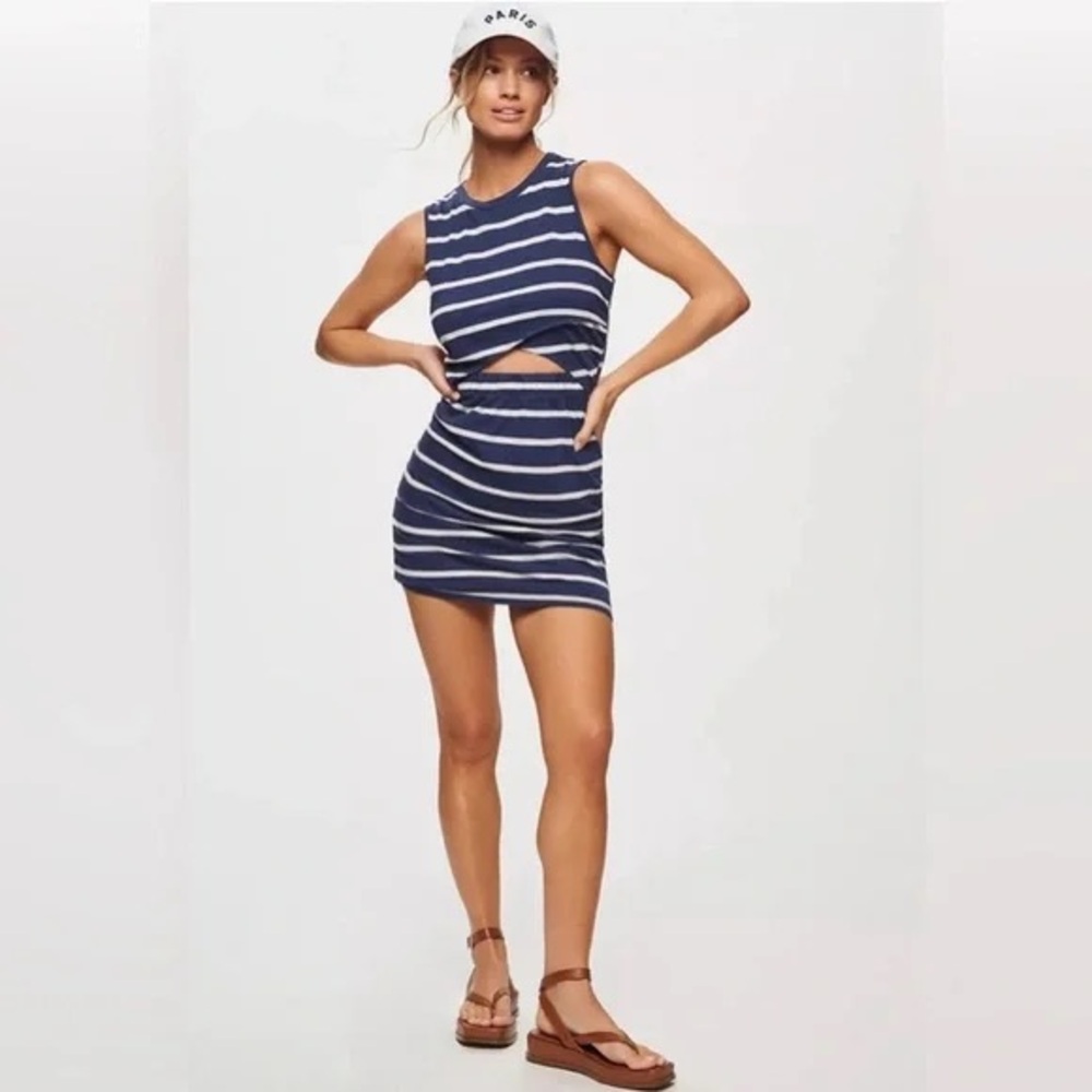 Anthropologie t.la Twisted Cutout Striped Dress